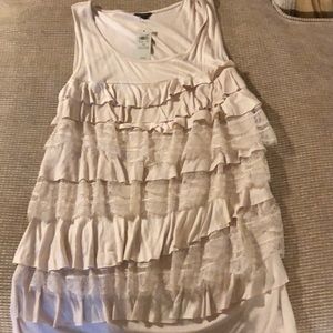 NWT Ann Taylor ruffled tank